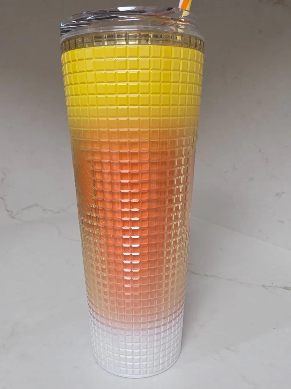 isney World Starbucks Candy Corn Grid Tumbler Halloween Mickey Pumpkin 24oz